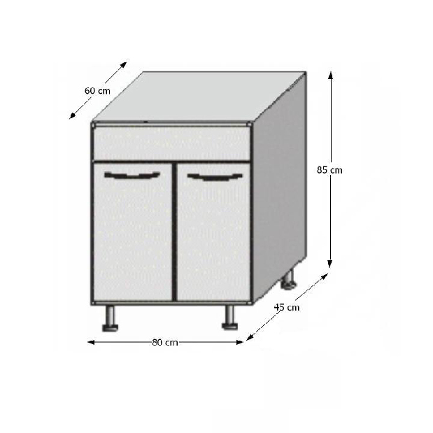 Dolná kuchynská skrinka Igo DZ-80