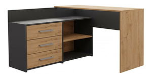 Masă PC de colț Debio 1 (antracit + stejar artisan)