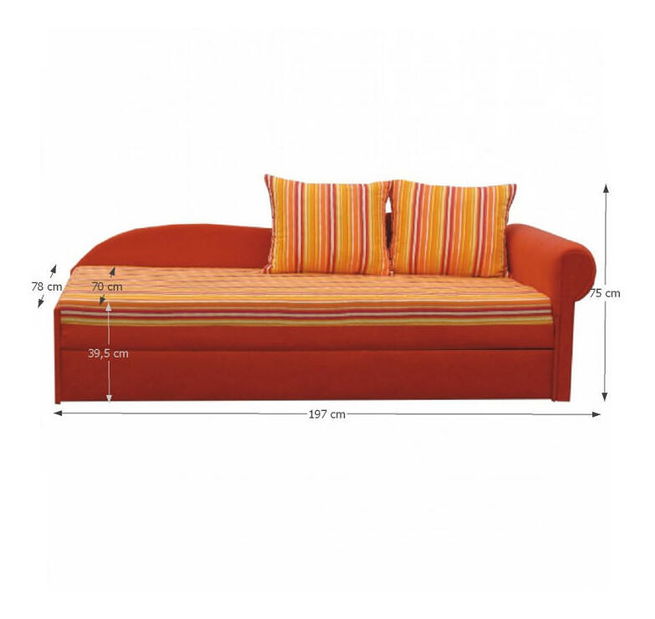 Canapea Alloa D BA14 portocaliu (D)