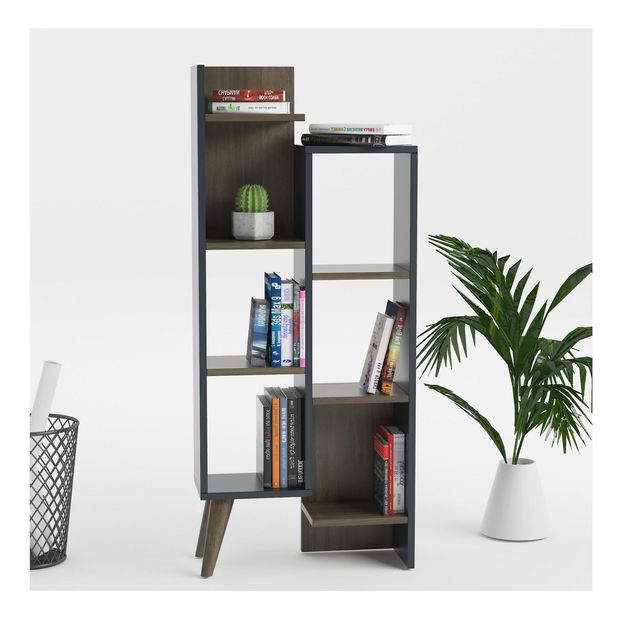 Regál Mavade 1 (antracit + orech) 