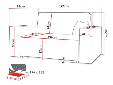 Sofa III Candy (krem)
