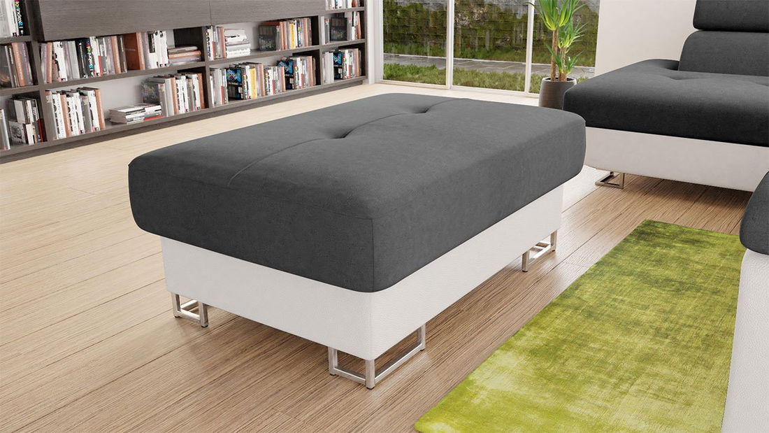 Taburete Alphard (ekoskóra Soft 017 (biała) + Uttario Velvet 2971)