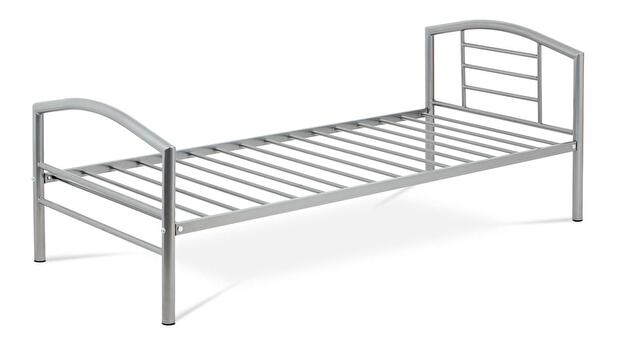Kovová posteľ 90x200 Brotonetta (lesk sivá)