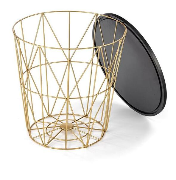 Stolić za kavu Halley (crni mramor + zlatna)