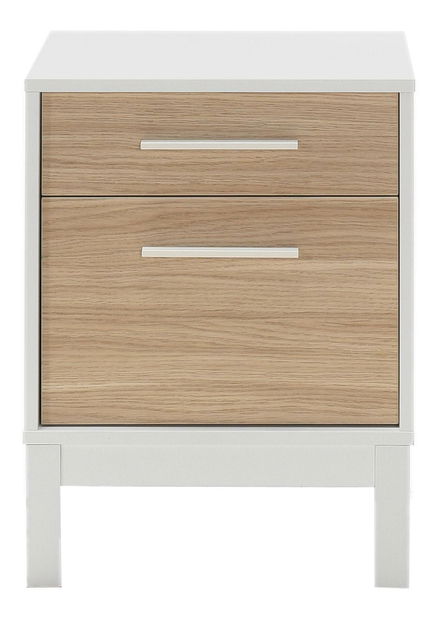 Nočný stolík Sivado 2 (dub + biela)