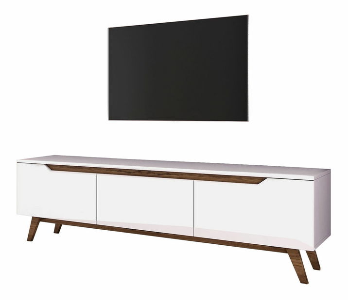 TV stolić/ormarić Damien (bijela + orah)