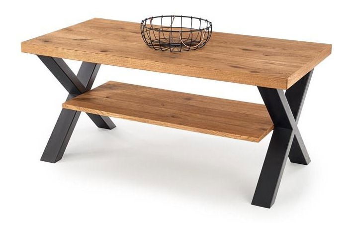 Masă de cafea Xiran (Lemn natural + Negru)