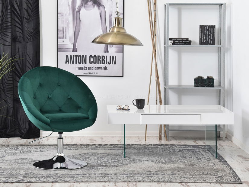 Kreslo Lush 3 (zelená + zlatá)