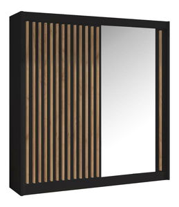 Dulap de haine LADLER (negru + stejar CRAST)