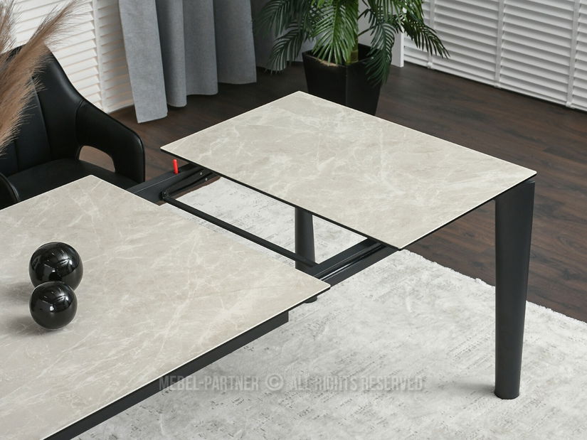 Jedálenský stôl Tornado (krémová + čierna)