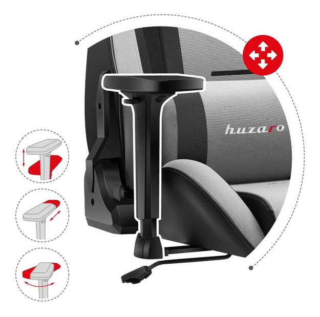 Fotoliu gaming Fusion 7.6 (negru + gri)