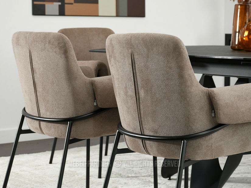 Stolica Mateo (bež + crna)