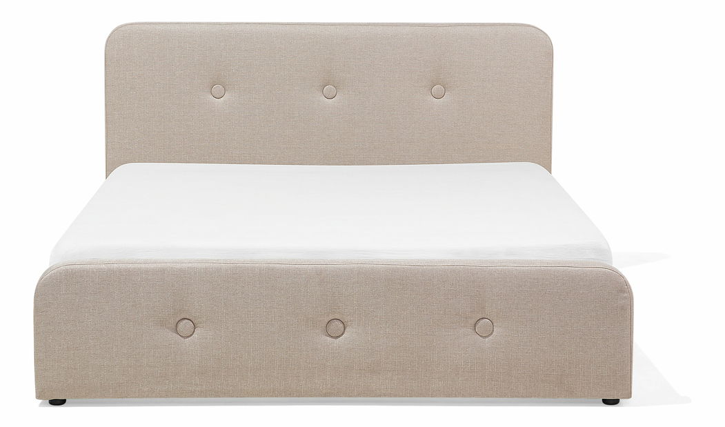 Manželská posteľ 140 cm ROME (s roštom a úl. priestorom) (béžová) *výpredaj