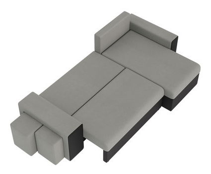 Sarokkanapé Terazuno S (sötétszürke) (tárolóhellyel)