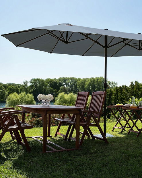 Slnečník 270x460x247 cm Silvania (tmavosivá)