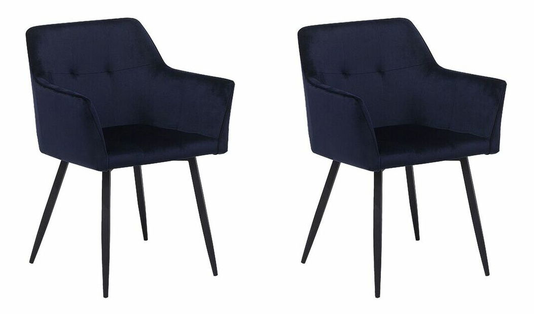 Set 2ks. jedálenských stoličiek Jardim (tmavomodrá)