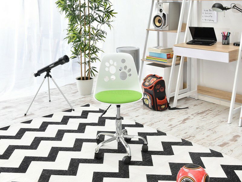 Detská stolička Footy (zelená + chrómová)