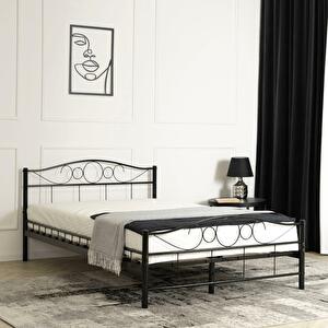 Kovová posteľ 120 cm Granjeros (čierna) (s roštom)