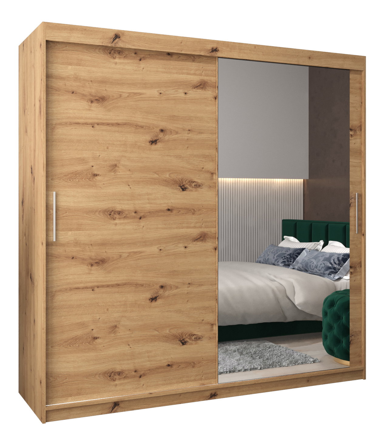 Šatníková skriňa 200 cm Toki 2 (Dub artisan + Dub artisan)