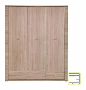 Ormar za garderobu Gary Tip 01 3D3S 