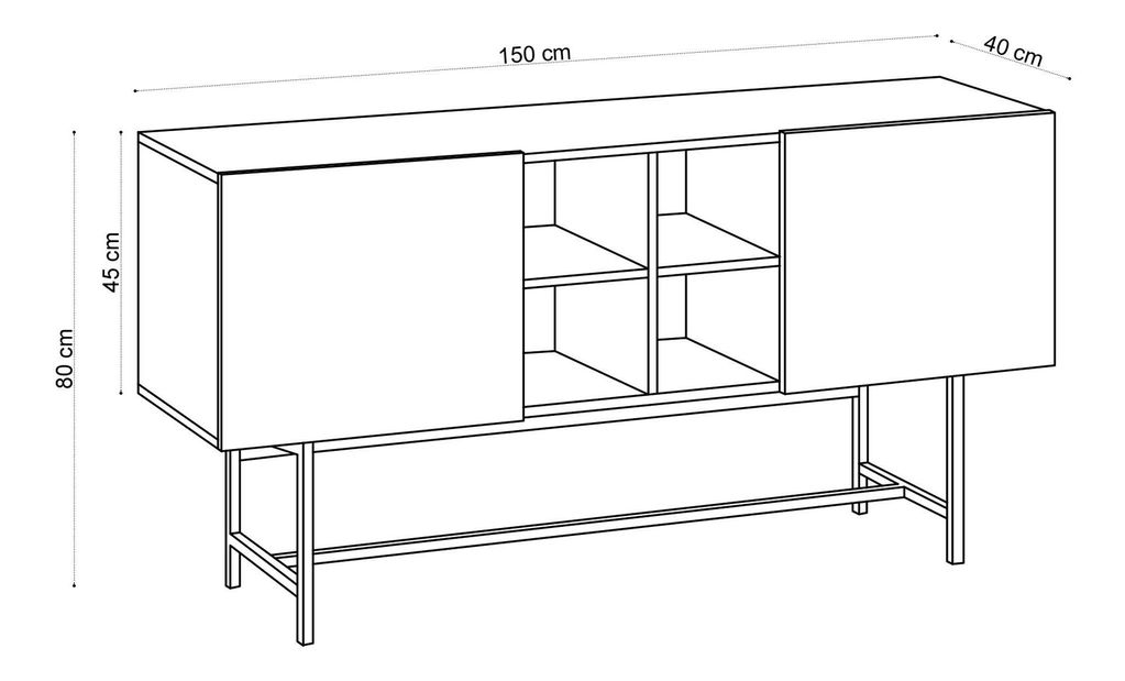 Dulap Aliex 15 (stejar zafir)