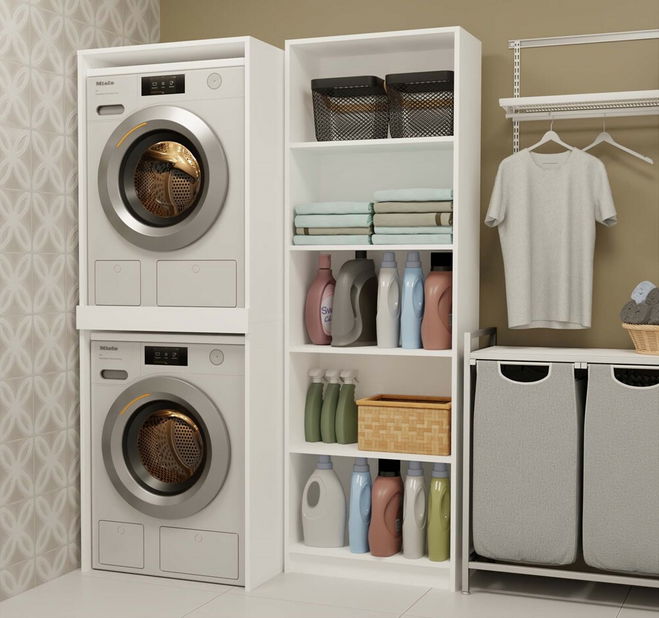 Skrinka na dve práčky Perdieron 1 (biela)