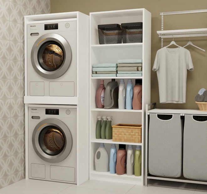 Ormarić za dvije perilice rublja Perdieron 1 (bijela)