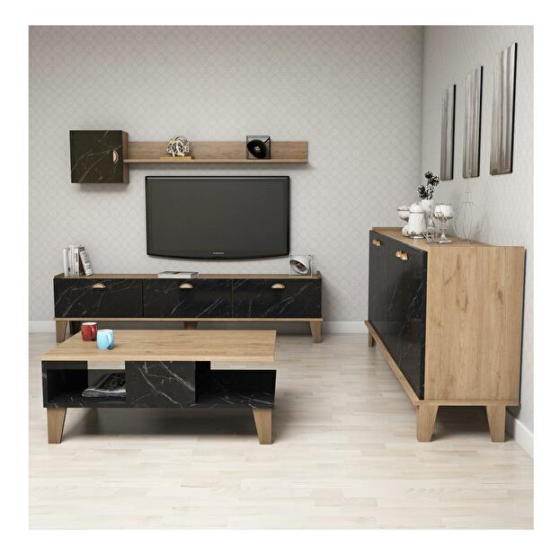 Mobilier living Sommer 2 (Stejar + marmură)