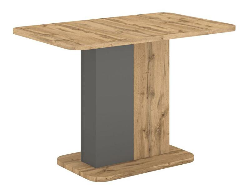 Rozkladací jedálenský stôl Netanax (dub wotan + antracit) (pre 4-6 osôb)