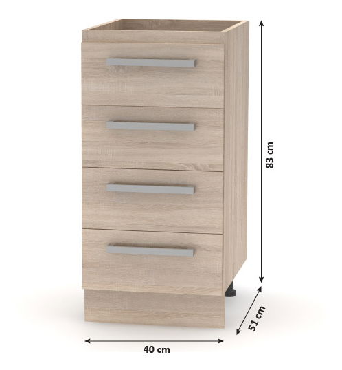 Dulap inferior de bucătărie NOPL-055-OS Noliana (Stejar sonoma)