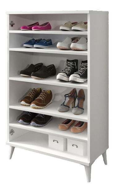 Botník (skrinka na topánky) Vokoko (biela)