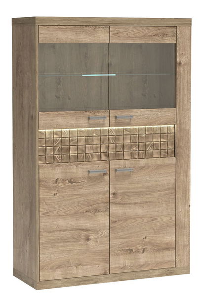 Vitrina Nature 05 (s LED rasvjetom) (hrast ribbeck)