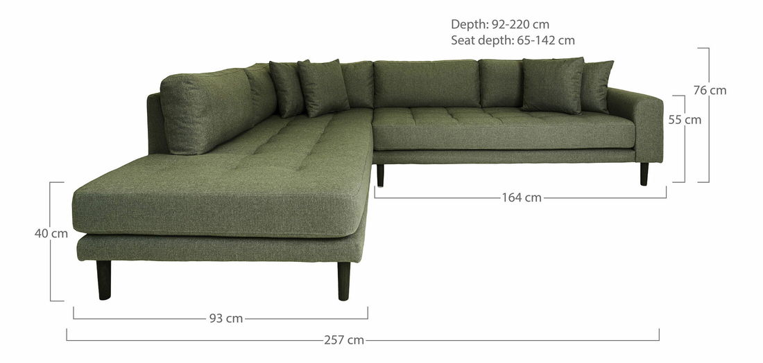 Kutna garnitura (L) Lvaveriaora L (maslinasto zelena)