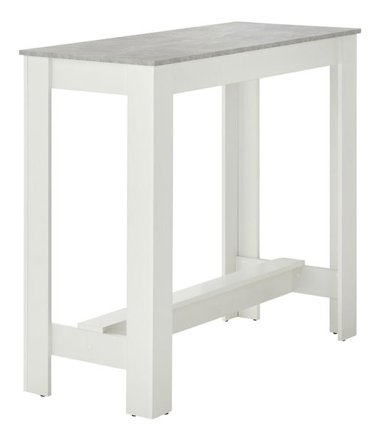 Barový stolík Matioso 2 (betón svetlý + biela)