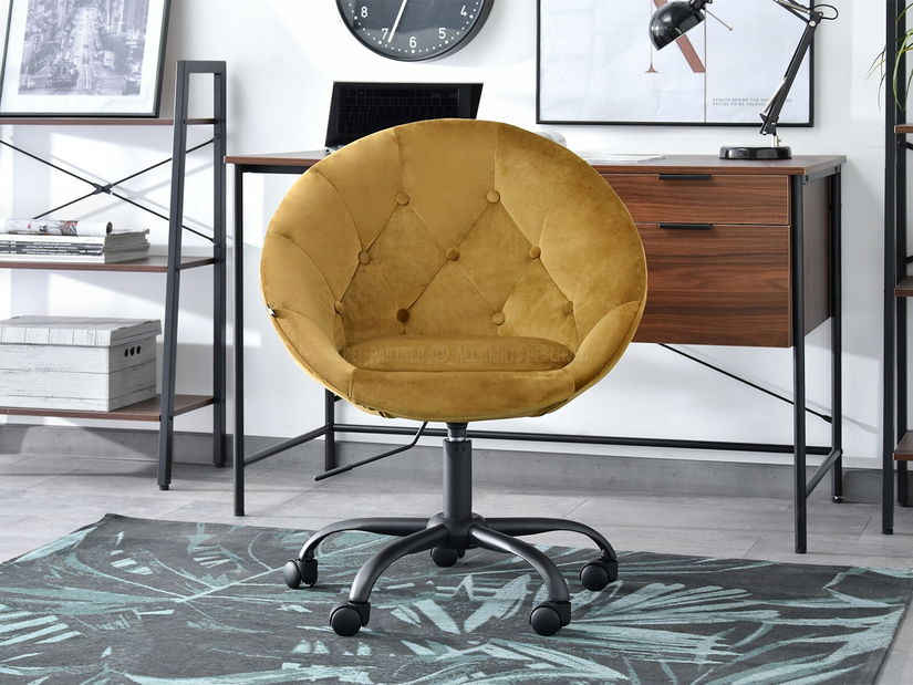 Kreslo Lush 4 (zlatá + čierna)