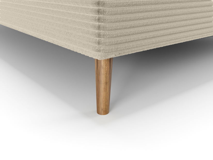 Jednolôžková posteľ 90 cm Napoli Bonell (krémová) (s roštom, s úl. priestorom)