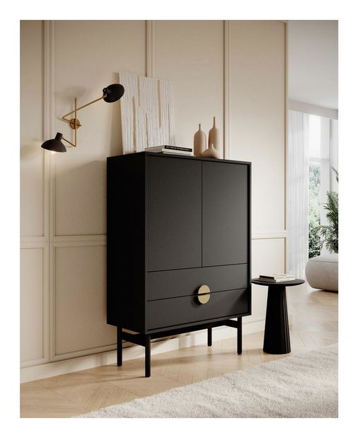 Komód Stellia S8 (fekete)