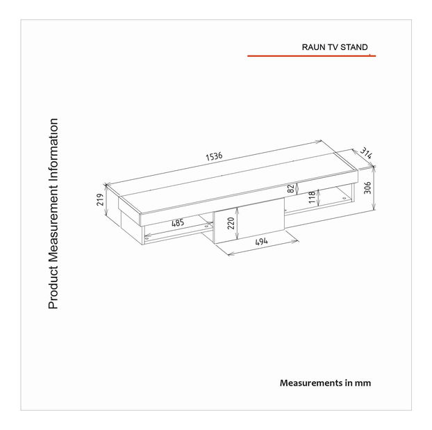 TV stolík/skrinka Raunan (dub + antracit)