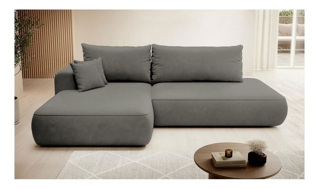 Kutna garnitura Fergie (L) (siva + crna)