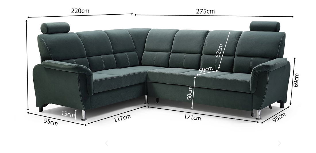 Pohovka trojsedačka Dina (biela)