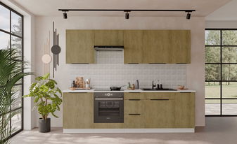 Kuchyňa 260 cm Carminia 2 (dub cremona + biela)