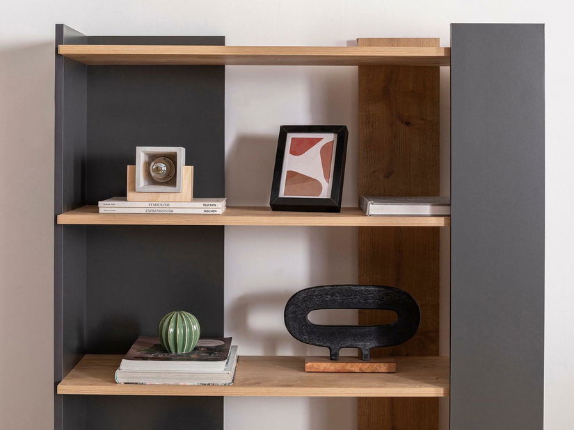 Regal Tilata (zafirov hrast + antracit)