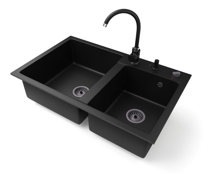 Kuchynský drez Hakkon (čierna) (bez otvoru pre batériu) (bez batérie)