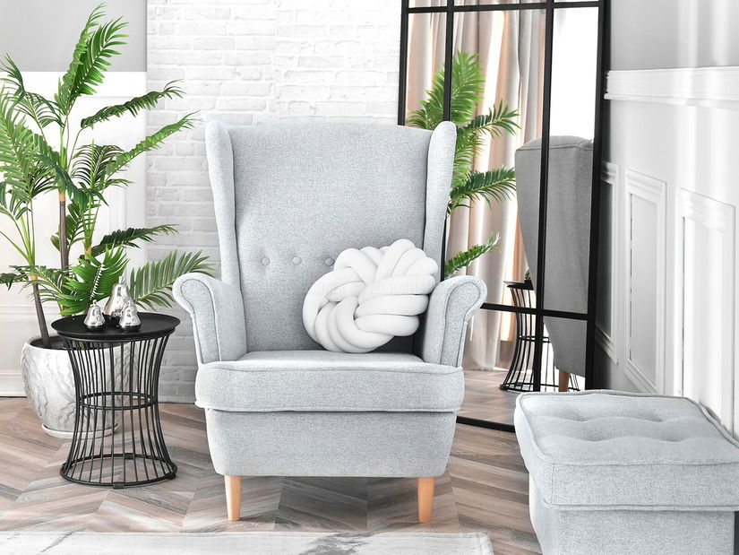 Kreslo ušiak Margis (sivá)