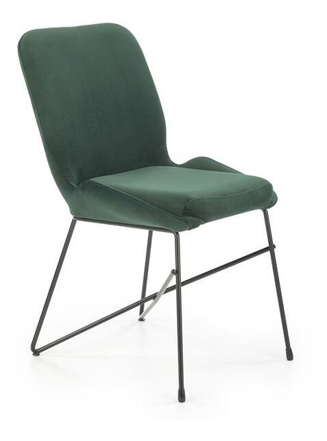 Scaun de sufragerie Korsa (verde închis + negru)