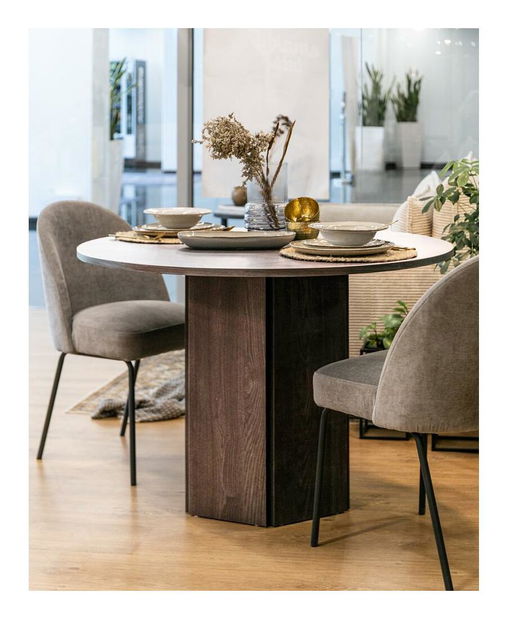 Masă de sufragerie Hermionne (pentru 4 persoane) (nuc) *resigilat