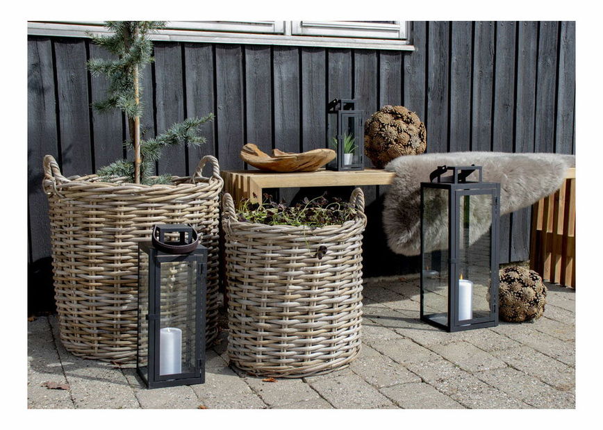 2 db-os fonott virágcserép szett Ivelina (barna)