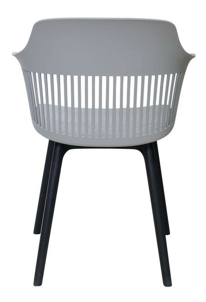 Jedálenské kreslo Noslono (sivá + čierna) 