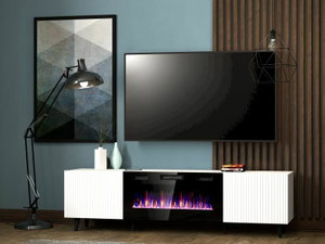TV asztal Pallea (fehér + fekete)