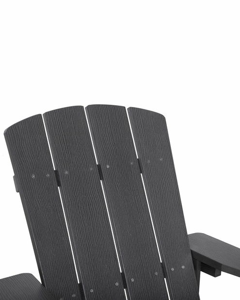 Kerti szék lábtartóval Adack (sötétszürke)